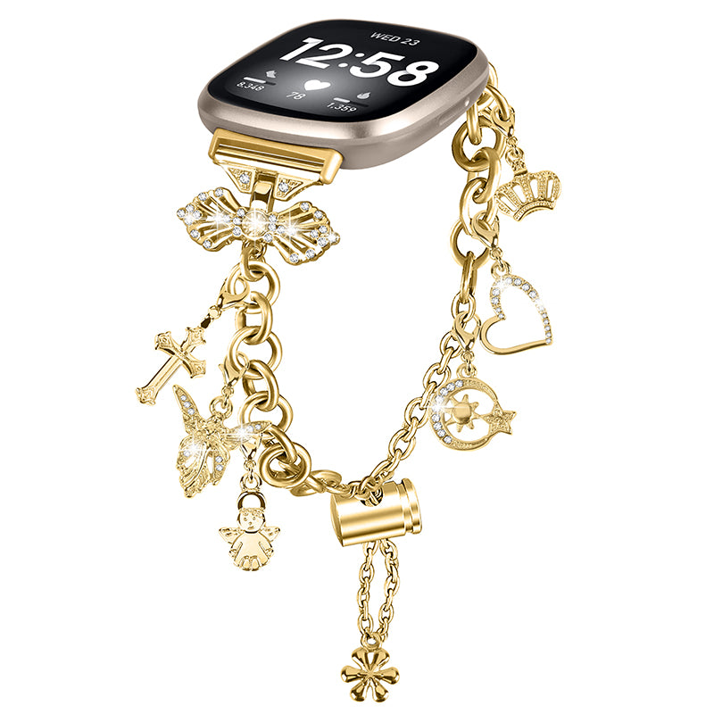 For Fitbit Versa 4 Sense 2 Adjustable Watch Band Decorative Pendant Bracelet DIY Strap For Fitbit Versa 4 Sense 2 Adjustable Watch Band Decorative Pendant Bracelet DIY Strap